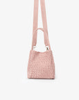 HOLLACE MINI TOTE WOVEN FAUX SUEDE ROSE - REMI/REID