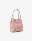 HOLLACE MINI TOTE WOVEN FAUX SUEDE ROSE - REMI/REID