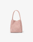 HOLLACE MINI TOTE WOVEN FAUX SUEDE ROSE - REMI/REID