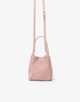 HOLLACE MINI TOTE WOVEN FAUX SUEDE ROSE - REMI/REID