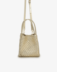 HOLLACE MINI TOTE WOVEN HI SHINE PLATINUM - REMI/REID