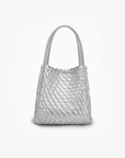 HOLLACE MINI TOTE WOVEN HI SHINE SILVER - REMI/REID
