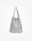 HOLLACE MINI TOTE WOVEN HI SHINE SILVER - REMI/REID