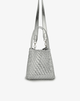 HOLLACE MINI TOTE WOVEN HI SHINE SILVER - REMI/REID