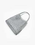 HOLLACE MINI TOTE WOVEN HI SHINE SILVER - REMI/REID