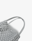 HOLLACE MINI TOTE WOVEN HI SHINE SILVER - REMI/REID