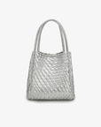 HOLLACE MINI TOTE WOVEN HI SHINE SILVER - REMI/REID