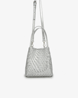 HOLLACE MINI TOTE WOVEN HI SHINE SILVER - REMI/REID