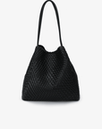 HOLLACE NORTH SOUTH TOTE WOVEN BLACK - REMI/REID