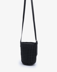KALANI WOVEN BUCKET BAG MINI BLACK - REMI/REID
