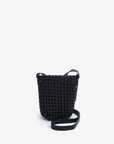 KALANI WOVEN BUCKET BAG MINI BLACK - REMI/REID