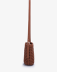 KALANI WOVEN BUCKET BAG MINI BROWN - REMI/REID