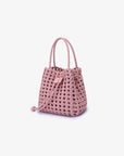 PERRIE BUCKET MINI WOVEN SQUARE BALLET PINK - REMI/REID
