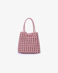PERRIE BUCKET MINI WOVEN SQUARE BALLET PINK - REMI/REID
