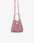 PERRIE BUCKET MINI WOVEN SQUARE BALLET PINK - REMI/REID