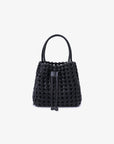 PERRIE BUCKET MINI WOVEN SQUARE BLACK - REMI/REID