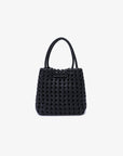 PERRIE BUCKET MINI WOVEN SQUARE BLACK - REMI/REID