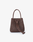 PERRIE BUCKET MINI WOVEN SQUARE ESPRESSO - REMI/REID