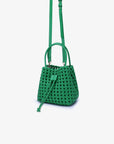 PERRIE BUCKET MINI WOVEN SQUARE GREEN - REMI/REID