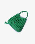 PERRIE BUCKET MINI WOVEN SQUARE GREEN - REMI/REID