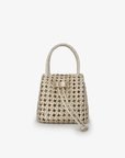 PERRIE BUCKET MINI WOVEN SQUARE HI SHINE PLATINUM - REMI/REID