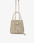 PERRIE BUCKET MINI WOVEN SQUARE HI SHINE PLATINUM - REMI/REID