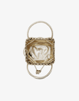 PERRIE BUCKET MINI WOVEN SQUARE HI SHINE PLATINUM - REMI/REID