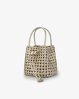 PERRIE BUCKET MINI WOVEN SQUARE HI SHINE PLATINUM - REMI/REID