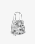 PERRIE BUCKET MINI WOVEN SQUARE HI SHINE SILVER - REMI/REID