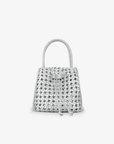 PERRIE BUCKET MINI WOVEN SQUARE HI SHINE SILVER - REMI/REID