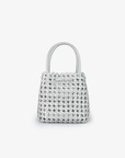 PERRIE BUCKET MINI WOVEN SQUARE HI SHINE SILVER - REMI/REID