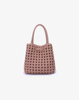 PERRIE BUCKET MINI WOVEN SQUARE LIGHT TAN - REMI/REID