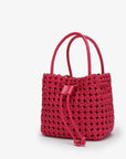 PERRIE BUCKET MINI WOVEN SQUARE MAGENTA - REMI/REID