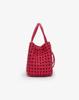 PERRIE BUCKET MINI WOVEN SQUARE MAGENTA - REMI/REID