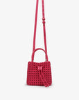 PERRIE BUCKET MINI WOVEN SQUARE MAGENTA - REMI/REID