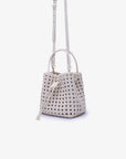 PERRIE BUCKET MINI WOVEN SQUARE OFF WHITE - REMI/REID