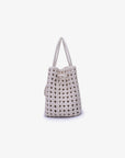 PERRIE BUCKET MINI WOVEN SQUARE OFF WHITE - REMI/REID