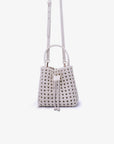 PERRIE BUCKET MINI WOVEN SQUARE OFF WHITE - REMI/REID