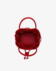 PERRIE BUCKET MINI WOVEN SQUARE RED - REMI/REID