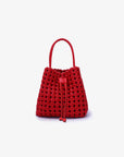 PERRIE BUCKET MINI WOVEN SQUARE RED - REMI/REID