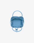PERRIE BUCKET MINI WOVEN SQUARE SKY BLUE - REMI/REID