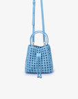 PERRIE BUCKET MINI WOVEN SQUARE SKY BLUE - REMI/REID