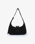 SANA SHOULDER FAUX SUEDE BLACK - REMI/REID