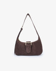 SANA SHOULDER FAUX SUEDE CHOCOLATE - REMI/REID