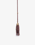 VASSEL FRINGE CLUTCH FAUX SUEDE BERRY - REMI/REID