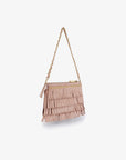 VASSEL FRINGE CLUTCH FAUX SUEDE FOUNDATION - REMI/REID