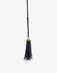VASSEL FRINGE CLUTCH FAUX SUEDE NAVY - REMI/REID