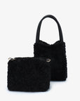 HOLLACE MINI TOTE SHEARLING BLACK - REMI/REID
