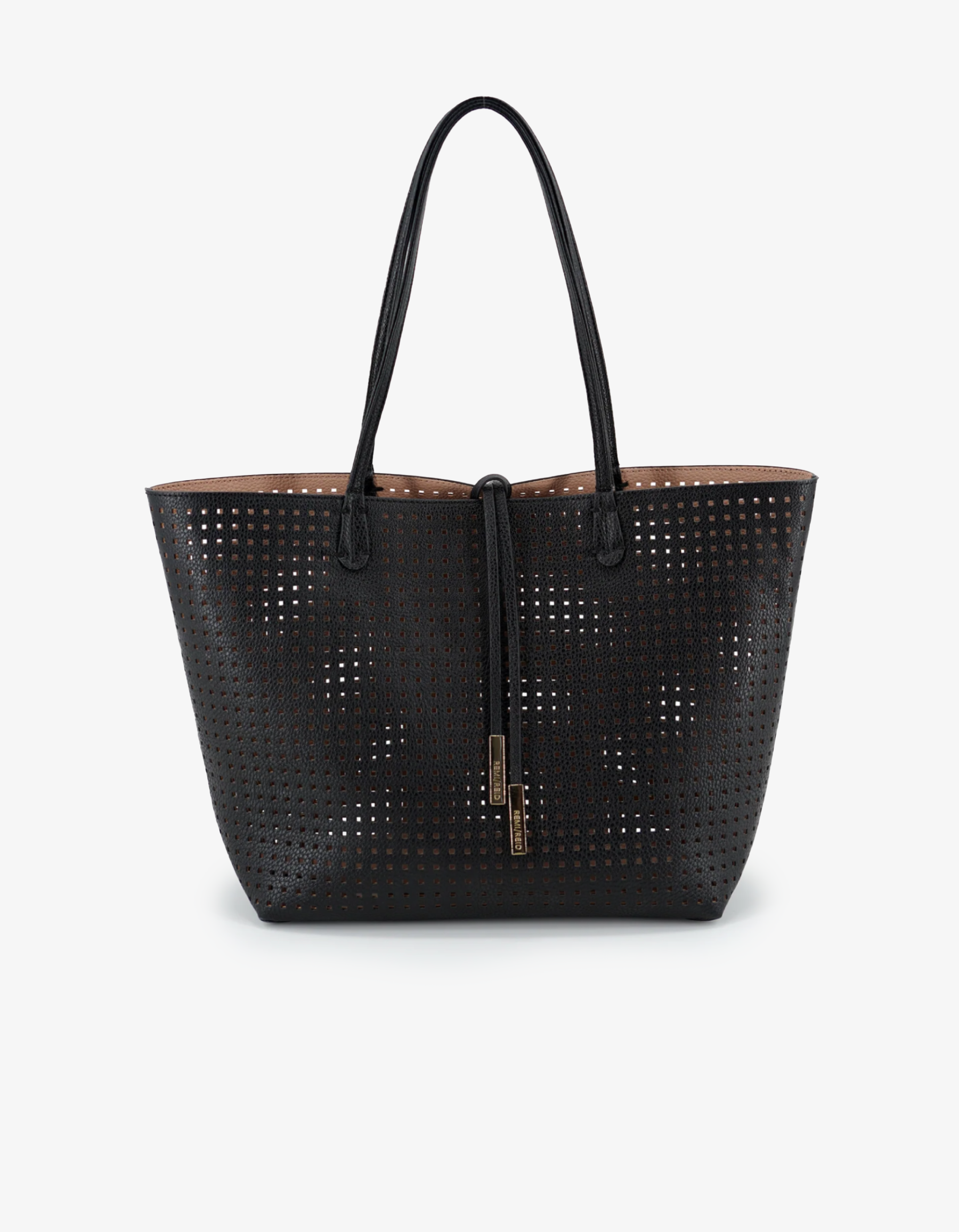 DEPARTURE TOTE PERFORATED SQUARE BLACK/NUDE