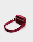 AERIN VELVET QUILTED BELT BAG BERRY